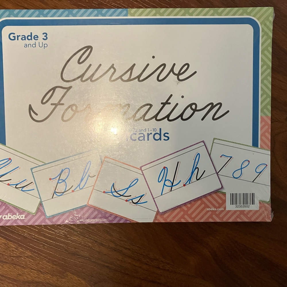 Abeka cursive formation cards